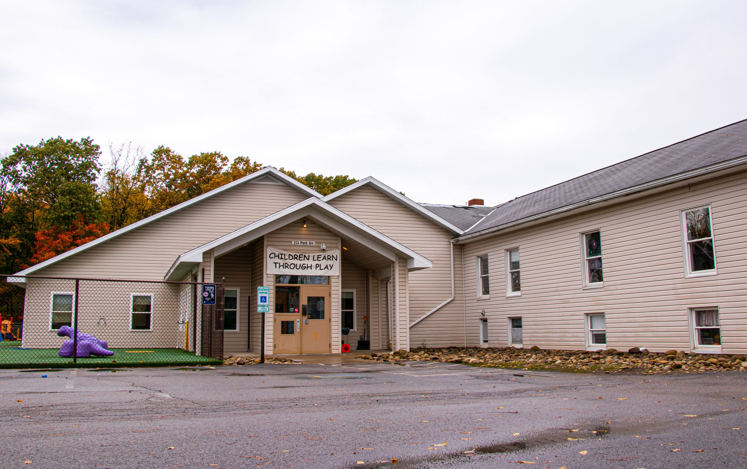 The front exterior view of our Hasson Heights child care center.